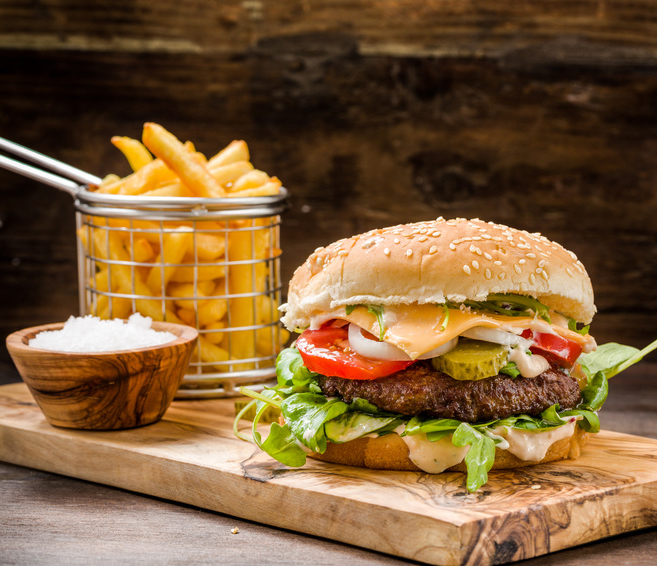 Hamburger et crêpes salé/sucré